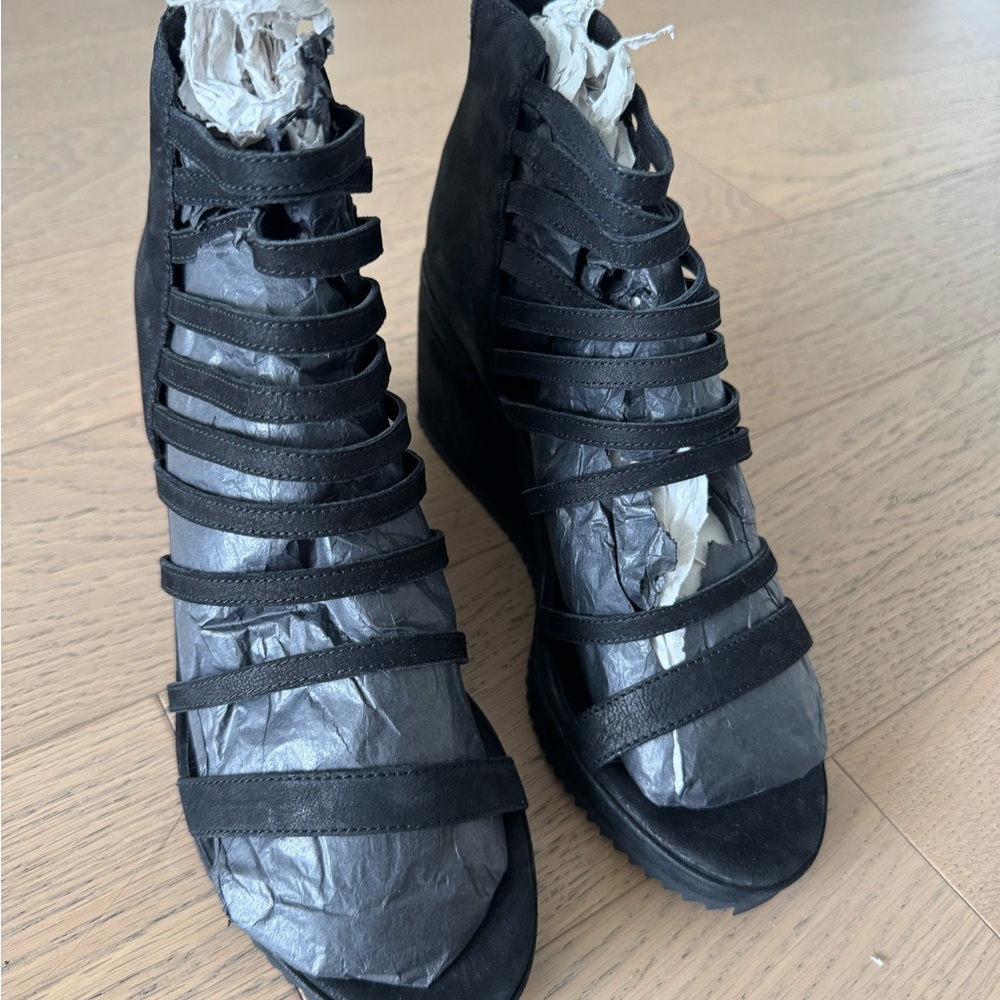 Eileen Fisher Black Wedge Shoes